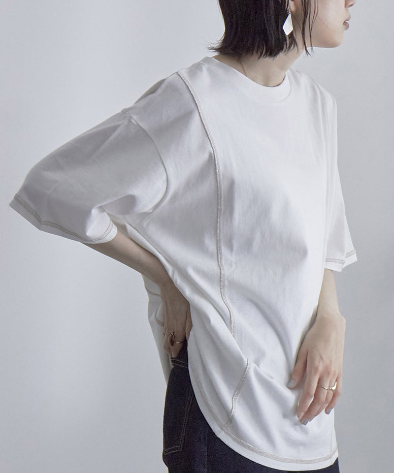 etoll. リンキングデザインTシャツ アイボリー