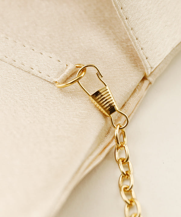 niana センターリボンプリーツパーティーバッグ