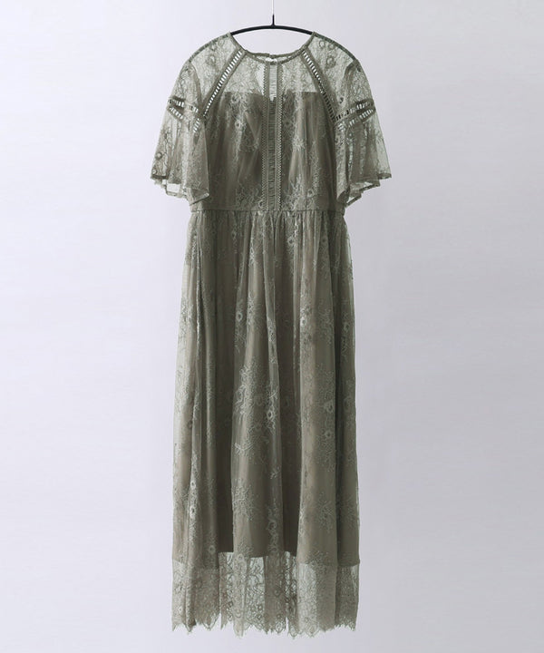 niana レース×レーステープデザイン ドレス