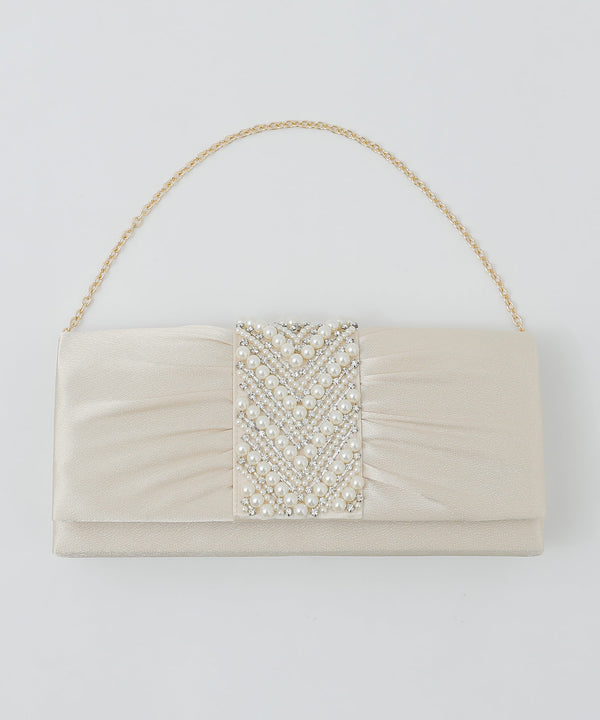 niana パール&ビジュークラッチバッグ