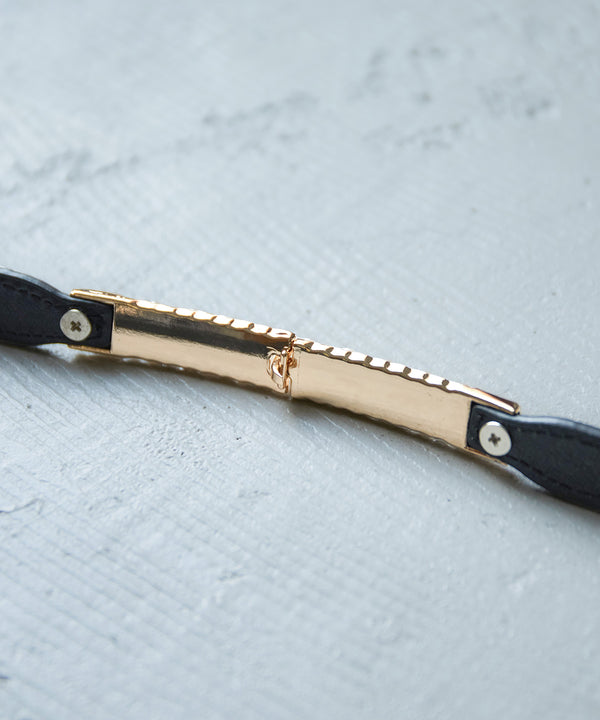 niana パールバー細ベルト ブラック