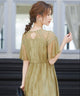 niana レース×レーステープデザイン ドレス イエロー