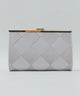 niana ダイヤ柄クラッチバッグ シルバーグレー×グレー