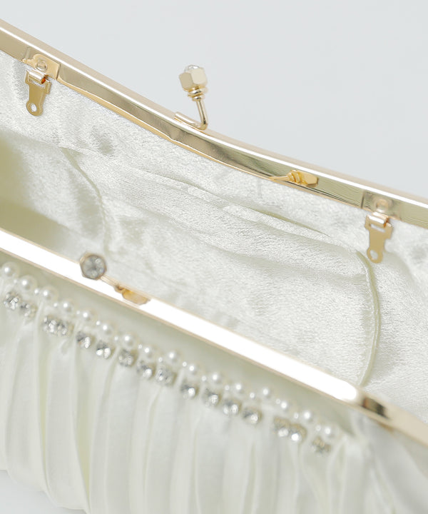 niana シフォンがま口クラッチバッグ