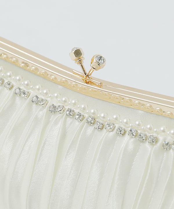 niana シフォンがま口クラッチバッグ