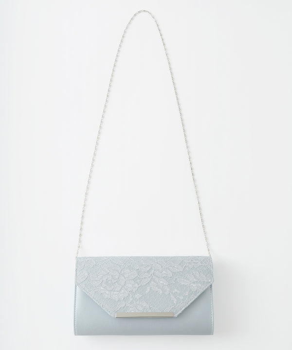 niana レース使いサテンクラッチバッグ