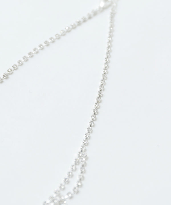 niana ビジューショートネックレスイヤリングセット シルバー