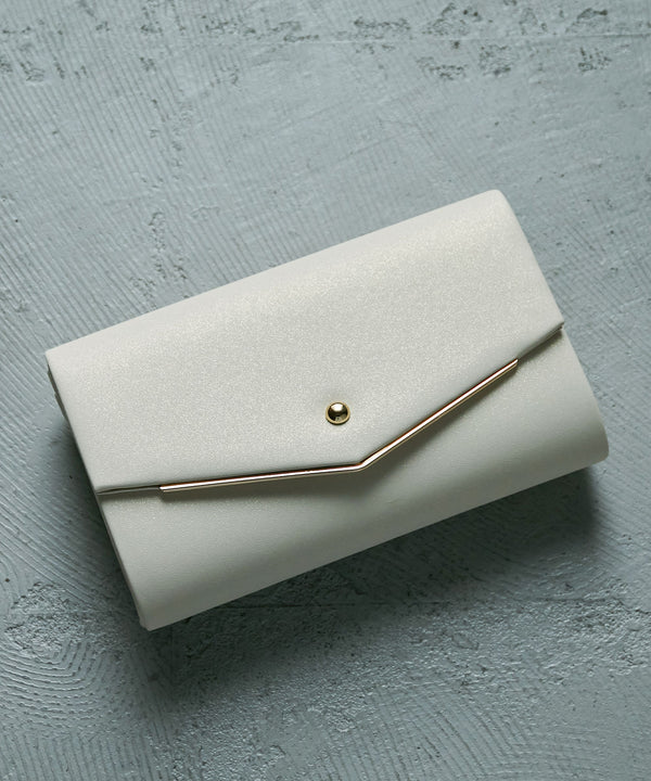 niana ラメクラッチバッグ ベージュ