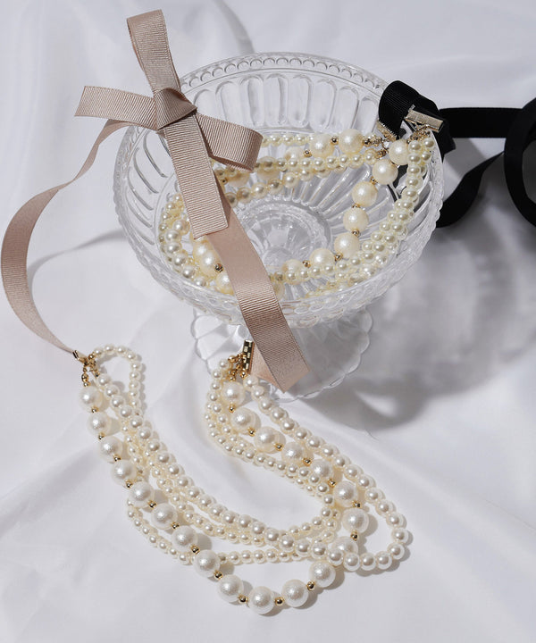 niana グログランリボンネックレス オケージョン