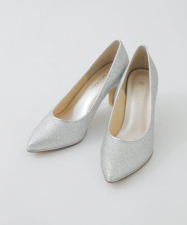 niana 日本製グリッターパンプス シルバー