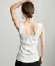 Fashion Letter ブラ紐隠しインナータンクトップ オフホワイト
