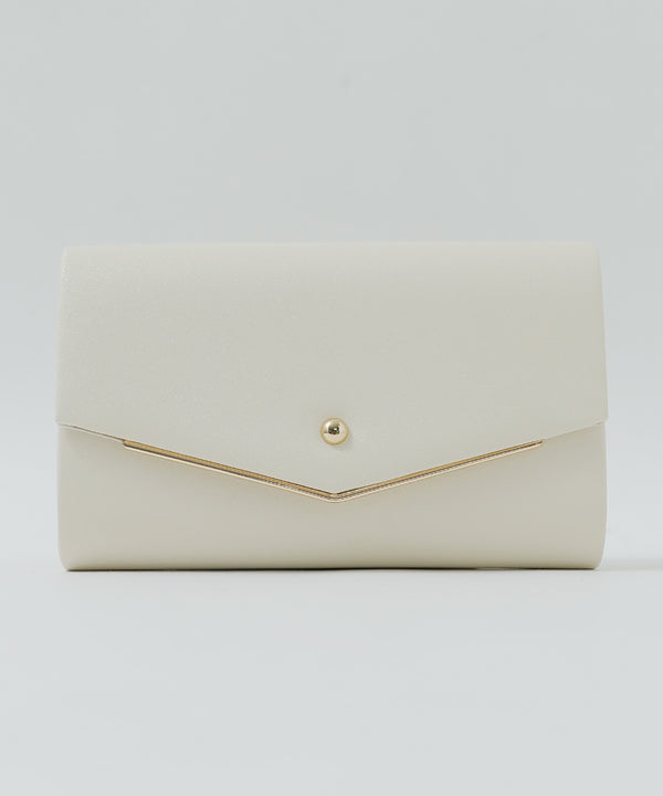 niana ラメクラッチバッグ ベージュ