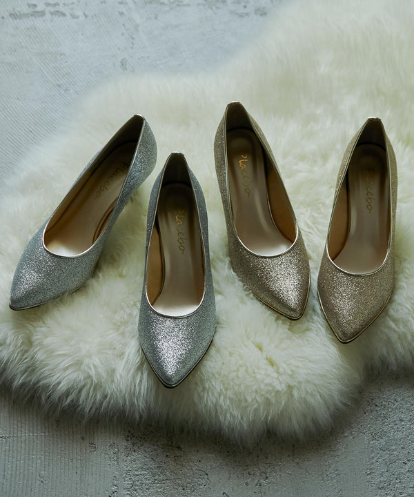 niana 日本製グリッターパンプス