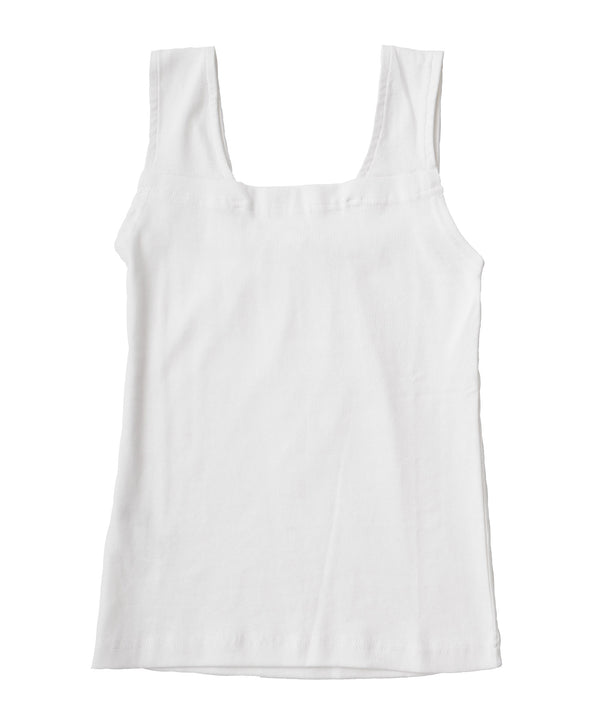 Fashion Letter ブラ紐隠しインナータンクトップ オフホワイト