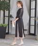 niana レース×シフォン インナープリーツドレス ブラック