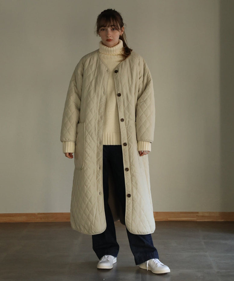 aity マットタフタ×ボアリバーシブルコート アイボリー