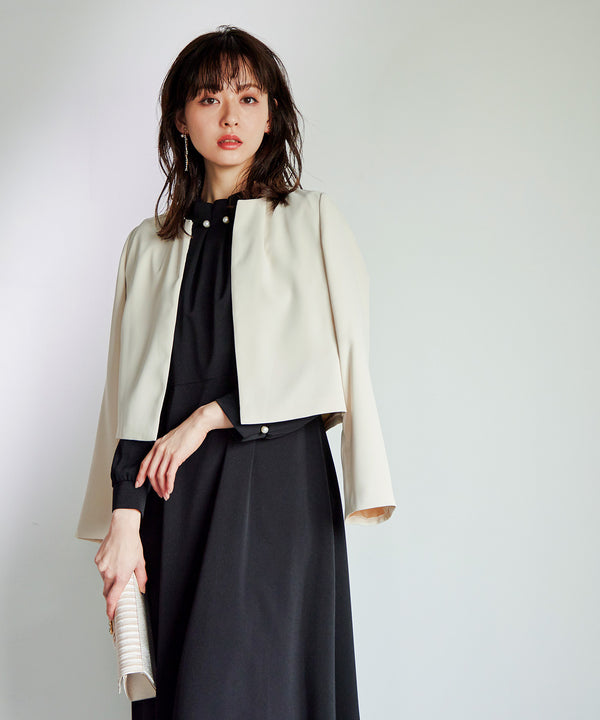 niana タックノーカラージャケット ベージュ
