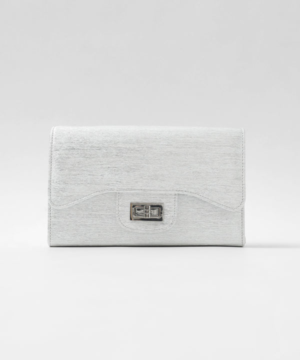 niana シャイニーカラーポシェットクラッチパーティーバッグ シルバー