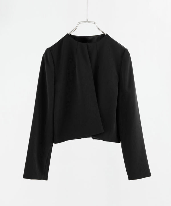 niana タックノーカラージャケット ブラック