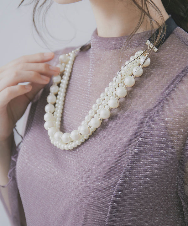 niana グログランリボンネックレス オケージョン ブラック