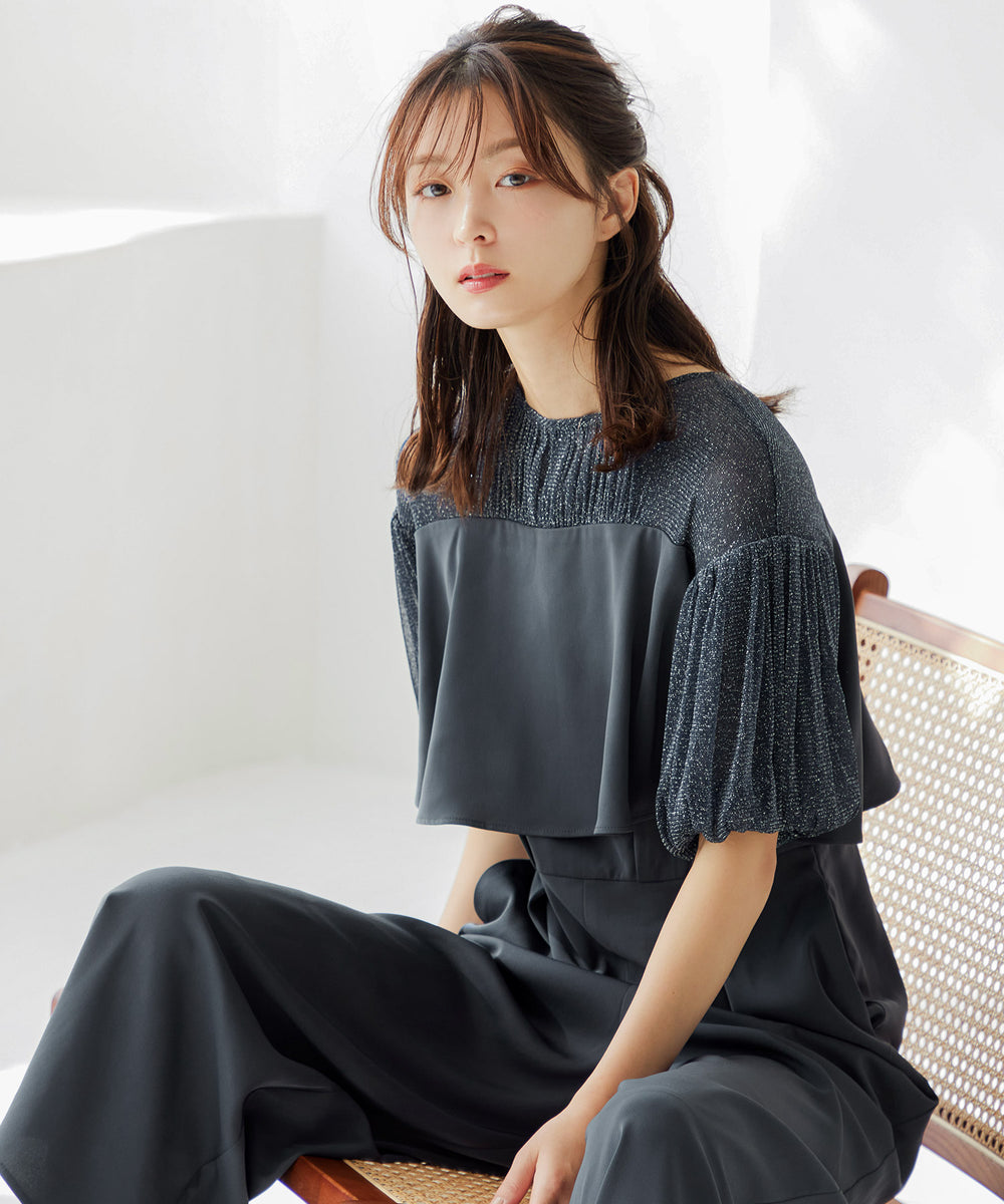 niana オールインワン ニアナ niana 袖レースオールインワンワイドパンツパーティー