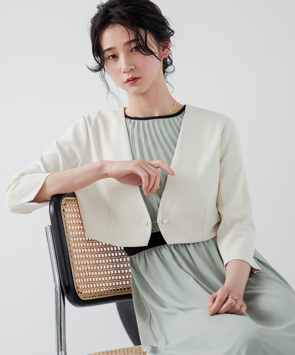 niana パールピン付きジャケット アイボリー