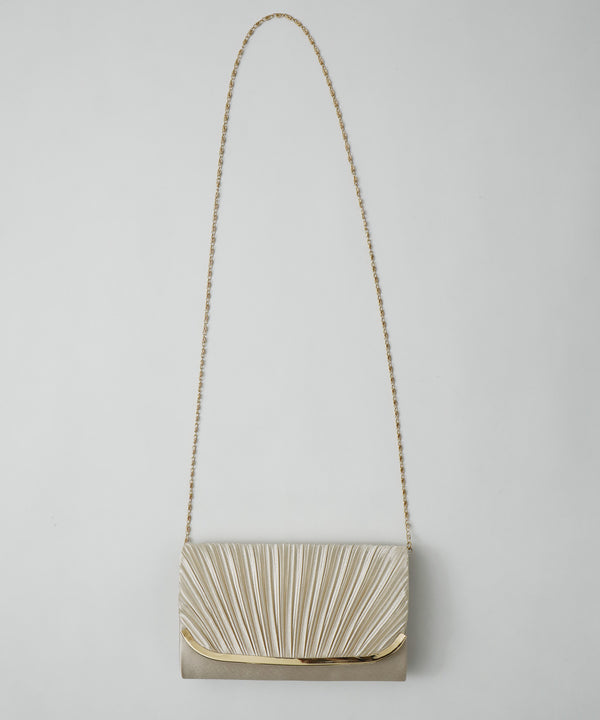 niana U字プレートパーティバッグ ベージュ