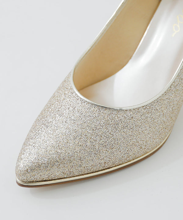 niana 日本製グリッターパンプス