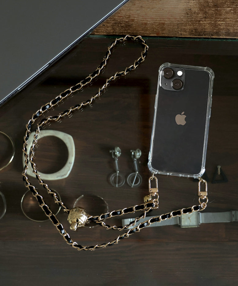 Fashion Letter チェーンスマホストラップケース iphone チェーン