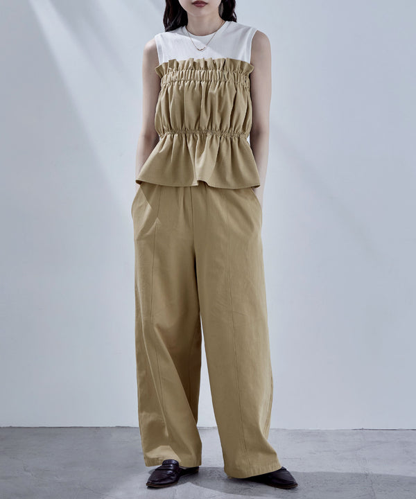 {"color":"\u30d9\u30fc\u30b8\u30e5","info":"model\uff1aH170cm size\uff1aM"}