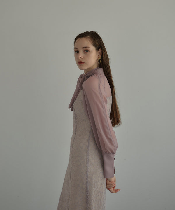 2wayリボンリーフレースドレス 結婚式ワンピース｜パーティードレス  