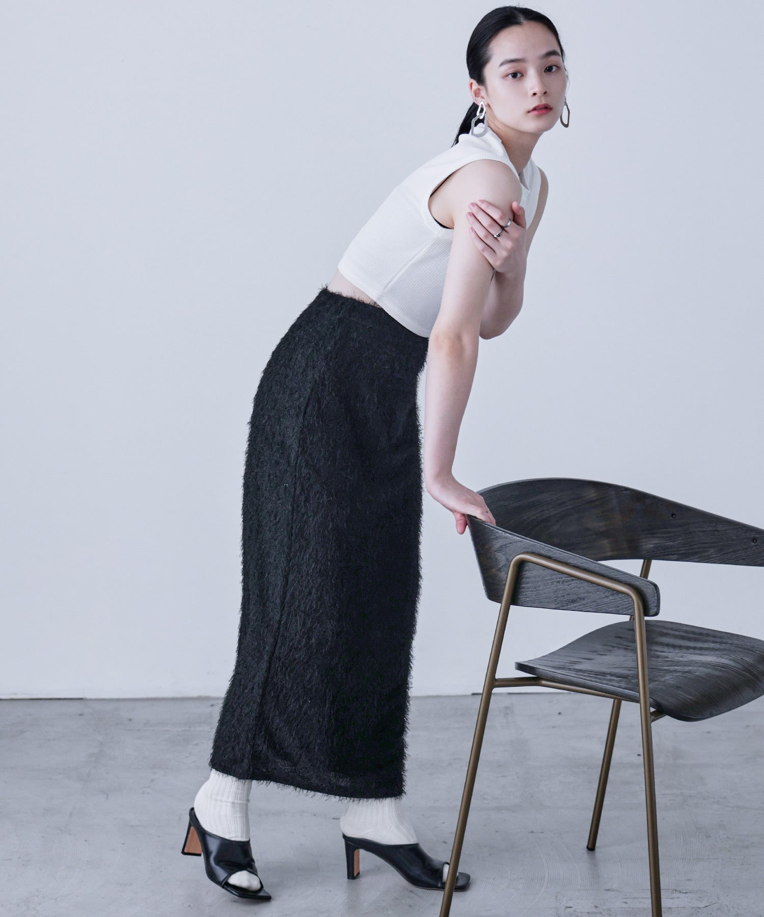 Shaggy Knit Tight Long Skirt Shaggy Knit Tight Long Skirt