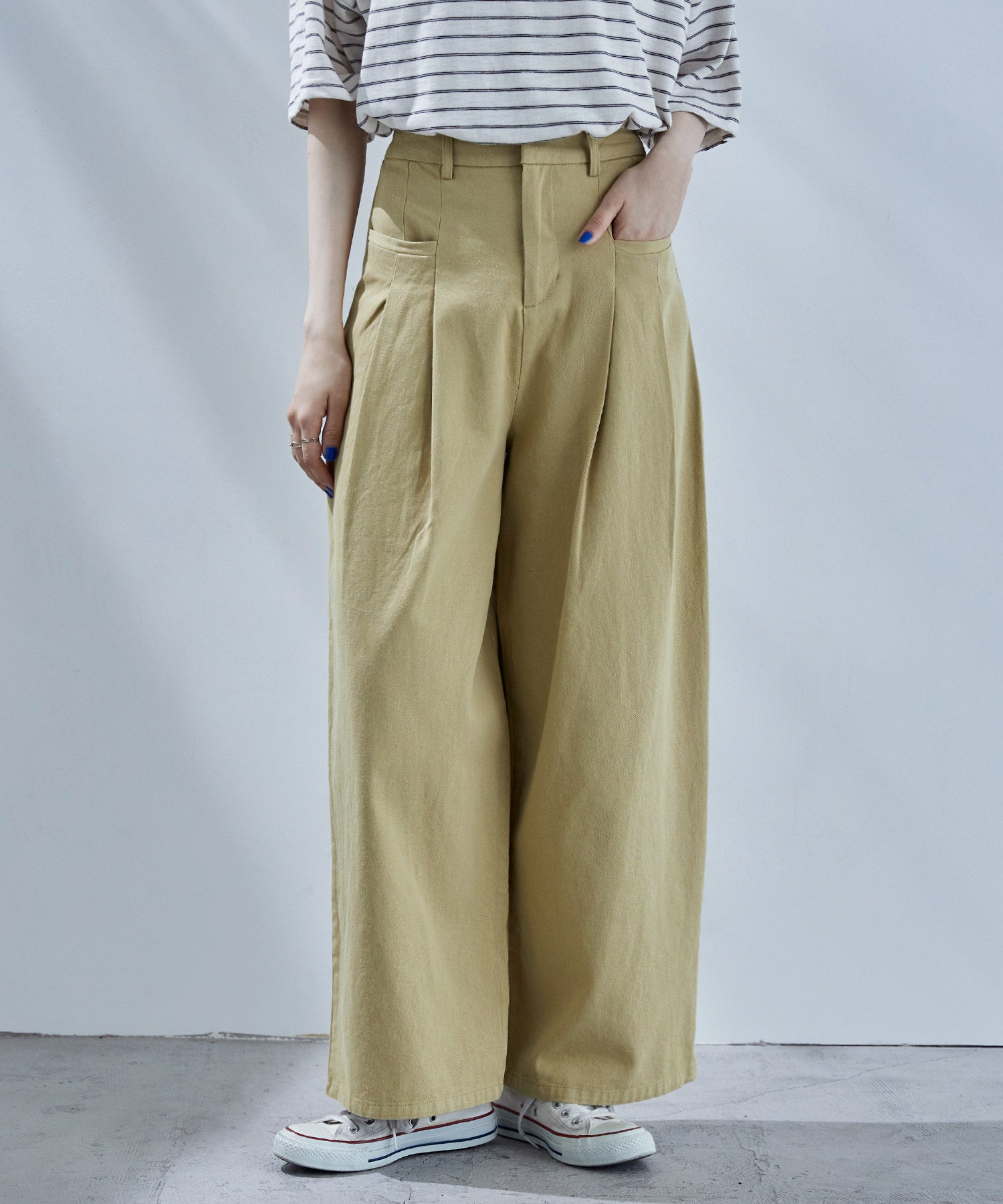 ogashiiiiii.　CONFIRM ツイル タック セール】25SS【新色追加】ヴィンテージメイク 箔デニム
