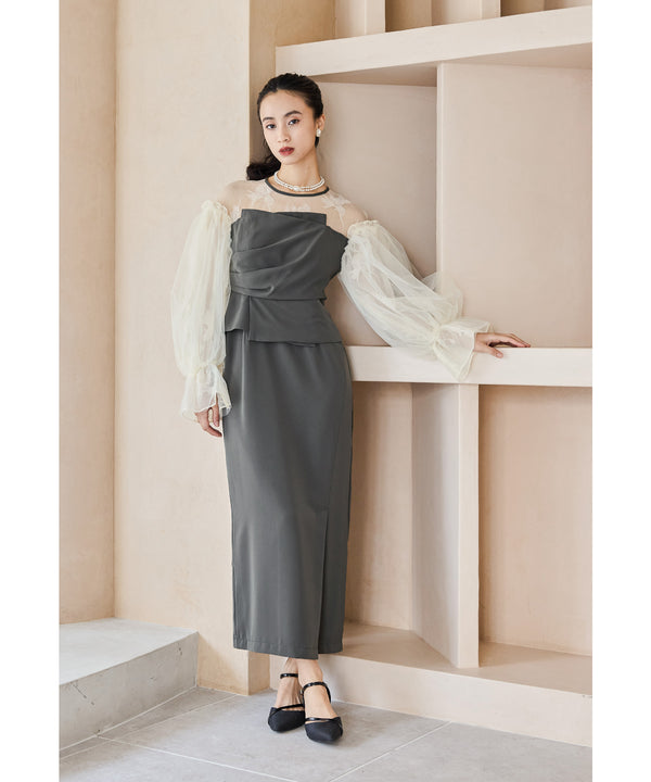 {"color":"\u30b9\u30e2\u30fc\u30af\u30d6\u30e9\u30a6\u30f3","info":"model\uff1aH165cm size\uff1aM"}