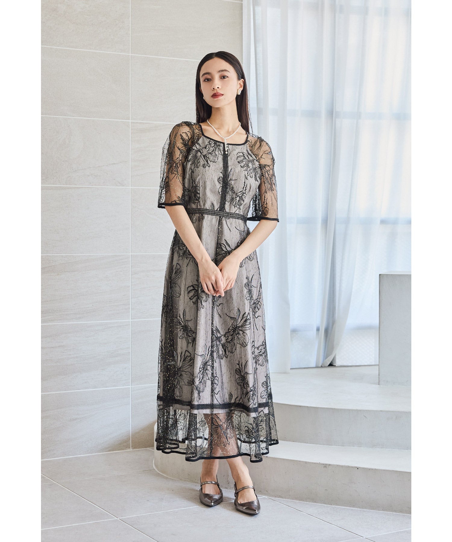 niana ANDRESDストライプコレクション niana オケージョンドレス