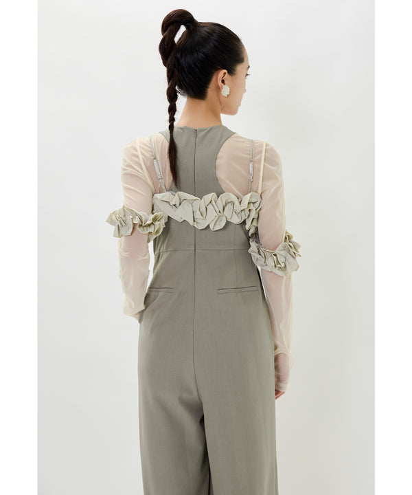 {"color":"\u30d9\u30fc\u30b8\u30e5","info":"model\uff1aH165cm size\uff1aM"}