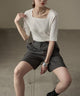 {"color":"\u30aa\u30d5\u30db\u30ef\u30a4\u30c8","info":"model\uff1aH158cm size\uff1aM"}