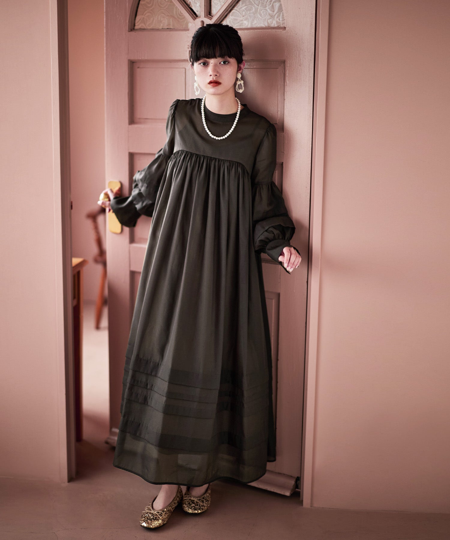 スーツ・フォーマル・ドレス etoll. Baby core sheer volume dress etoll. Baby core sheer volume dress