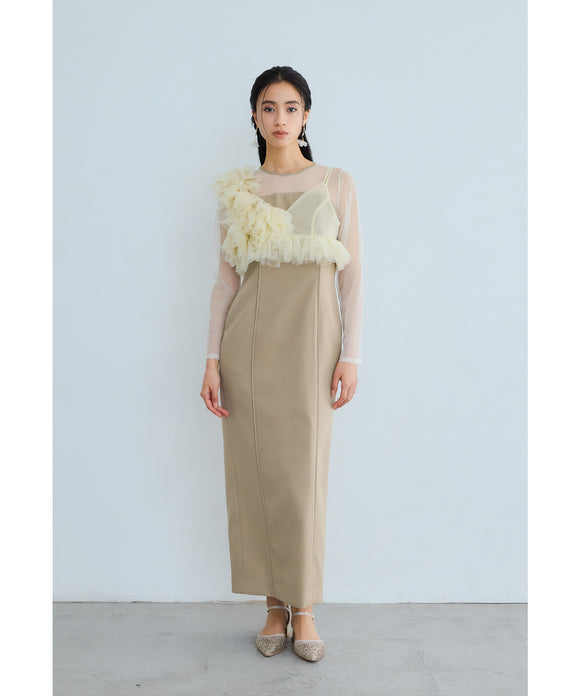 {"color":"\u30d9\u30fc\u30b8\u30e5","info":"model\uff1aH165cm size\uff1aM"}