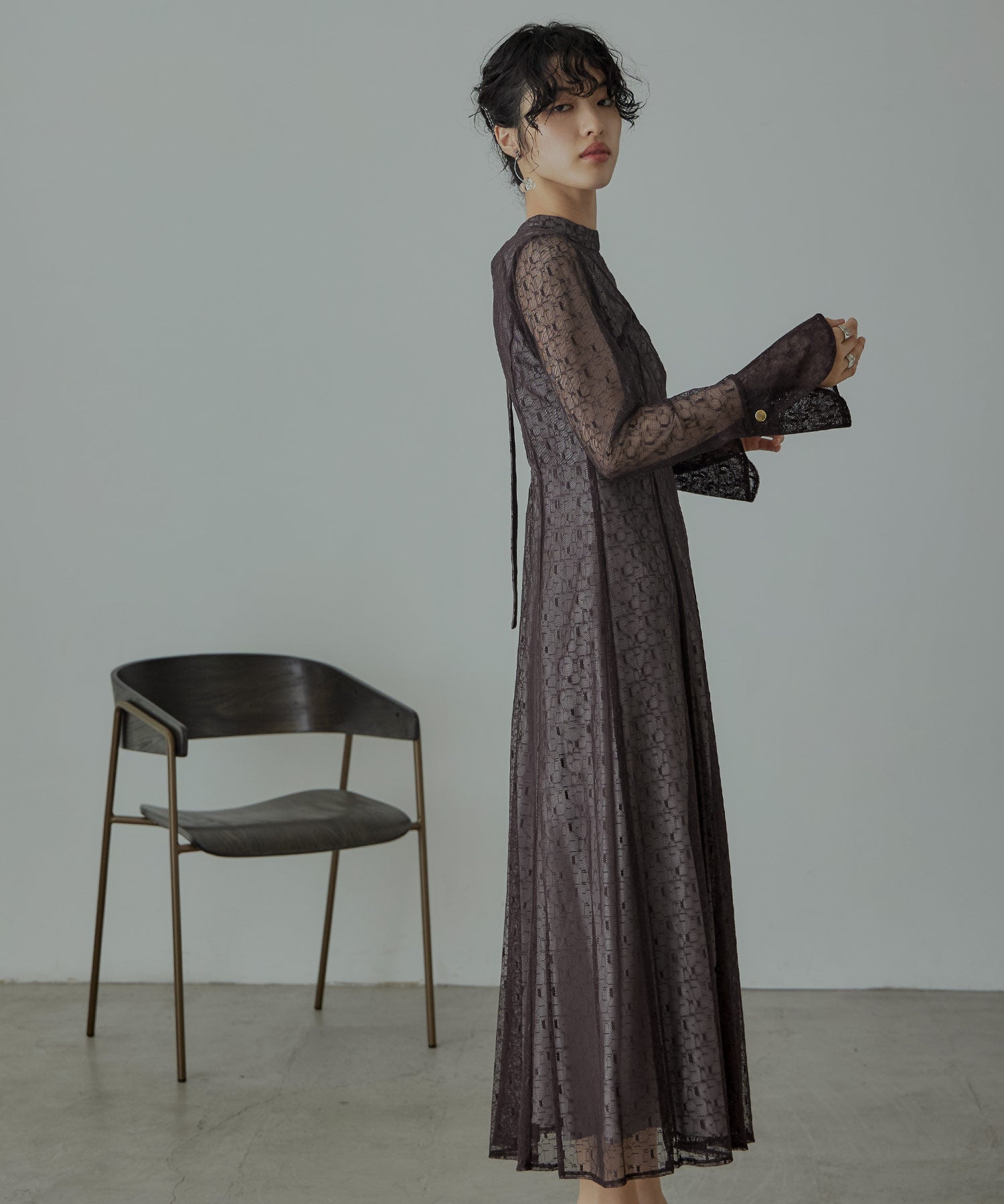 ファッションの通販 サテンジオメトリックドレス - ワンピース
