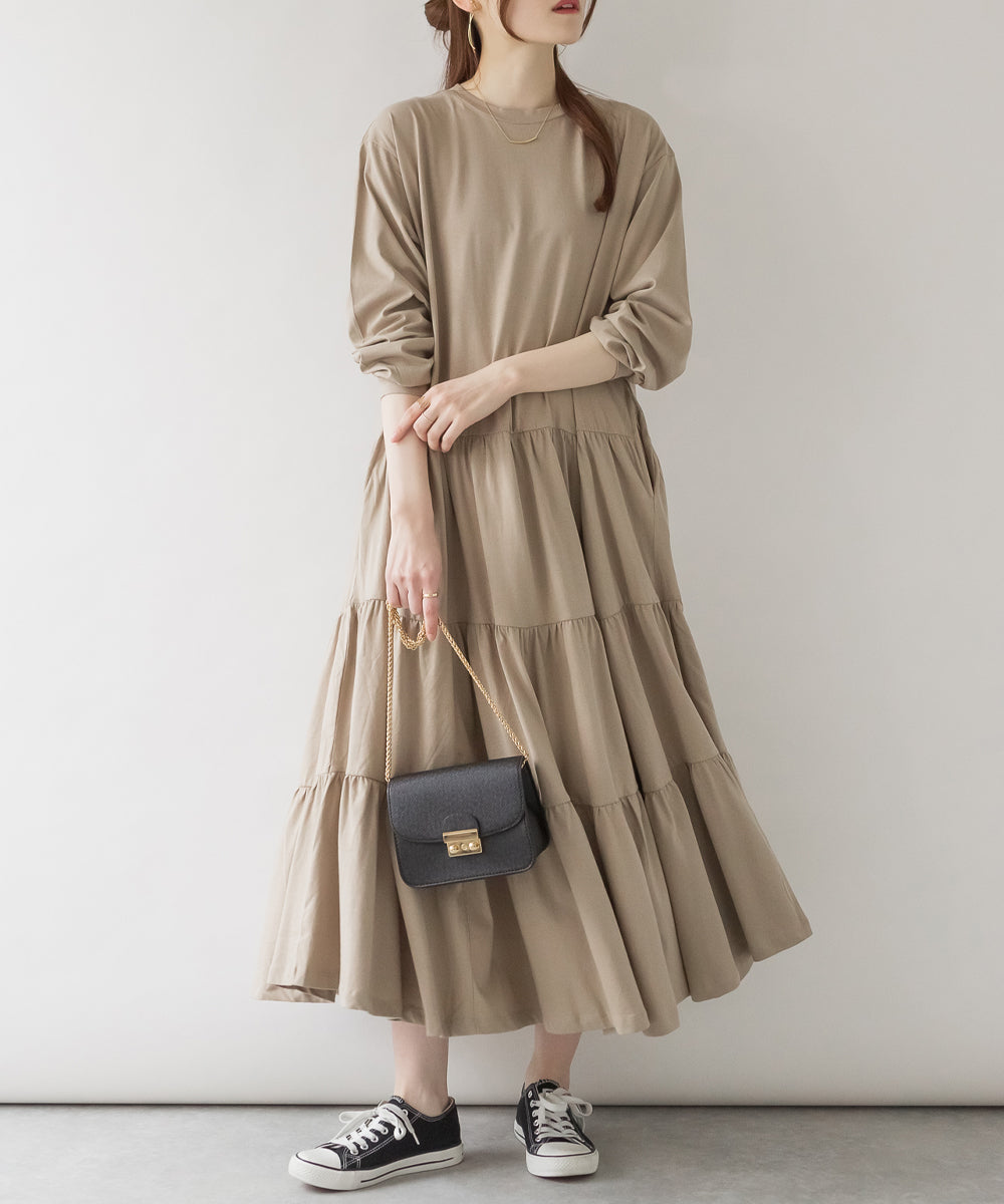 M-5L ティアードロングワンピース｜ワンピース - aity