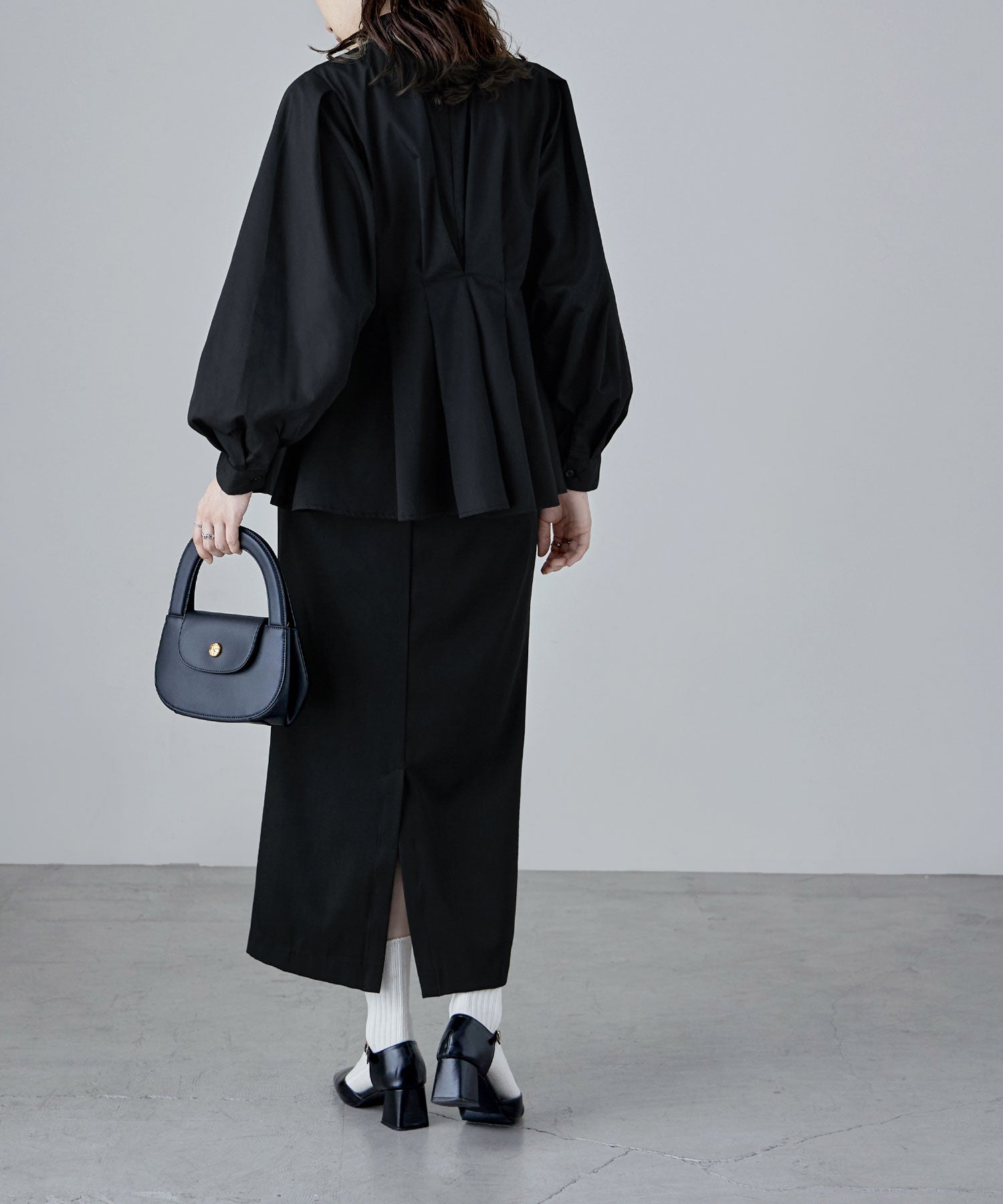 フレアウエストタックスタンドブラウス｜シャツ・ブラウス - etoll.