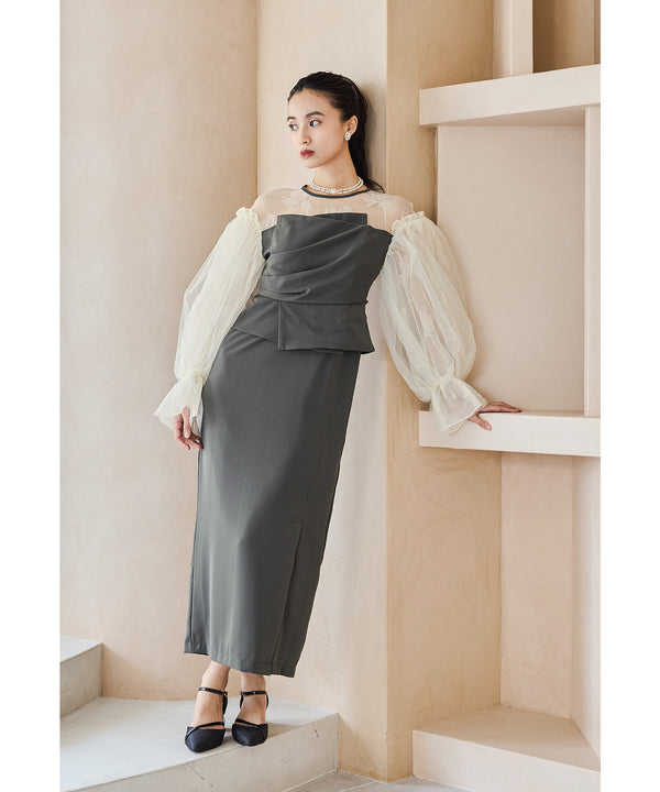 {"color":"\u30b9\u30e2\u30fc\u30af\u30d6\u30e9\u30a6\u30f3","info":"model\uff1aH165cm size\uff1aM"}