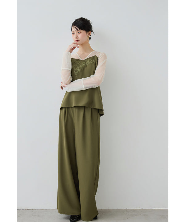 {"color":"\u30aa\u30ea\u30fc\u30d6","info":"model\uff1aH166cm size\uff1aM"}