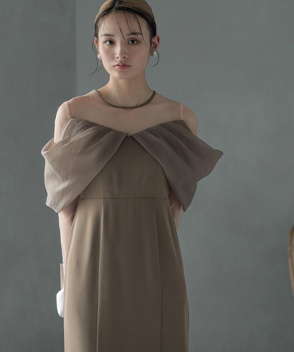 オフショルダータイトドレス｜パーティードレス・結婚式ワンピース - birei