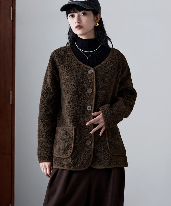 {"color":"\u30d6\u30e9\u30a6\u30f3","info":"model\uff1aH163cm size\uff1aM-L"}