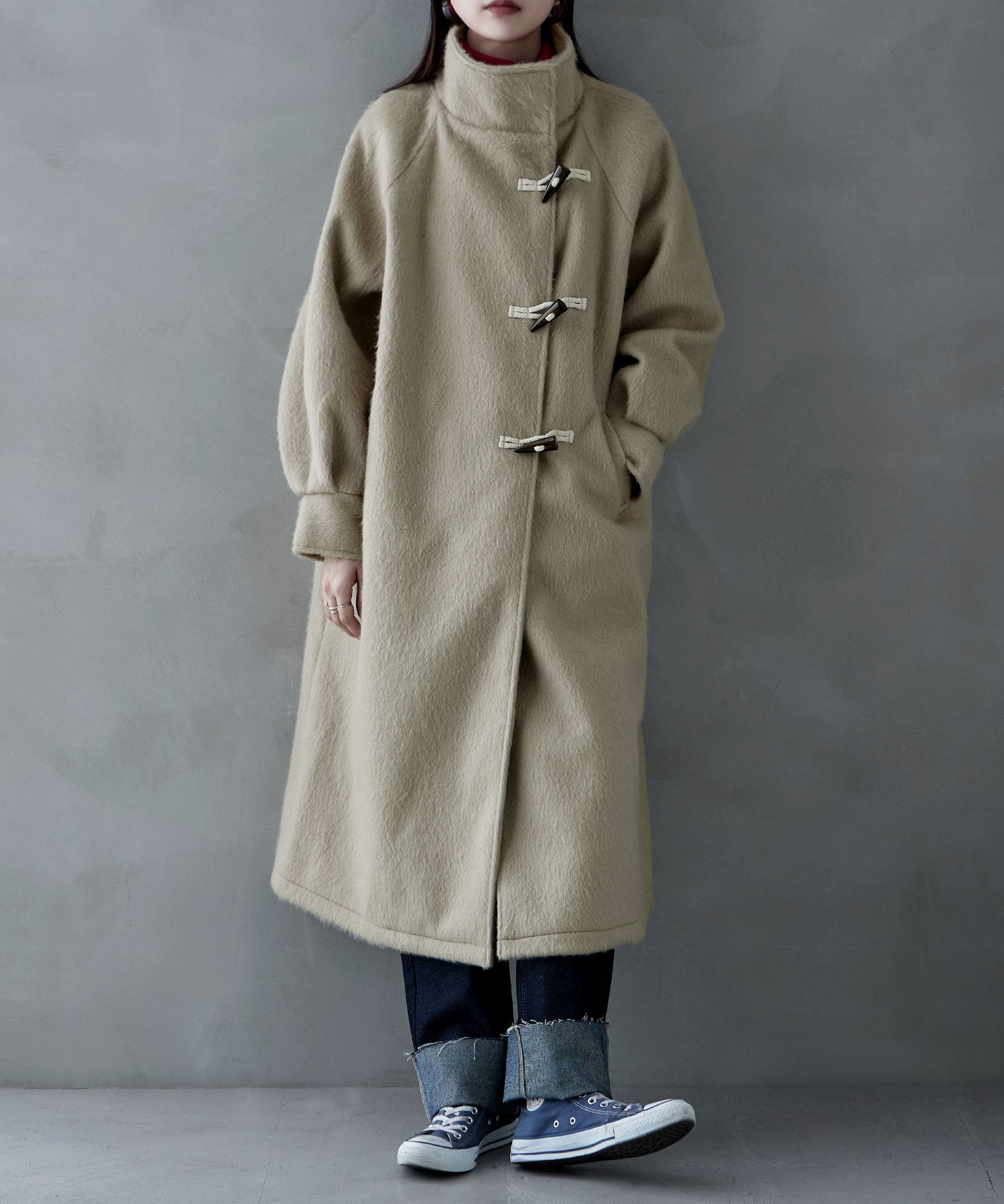 2022 mideal shaggy stand coat / シャギースタンドコート