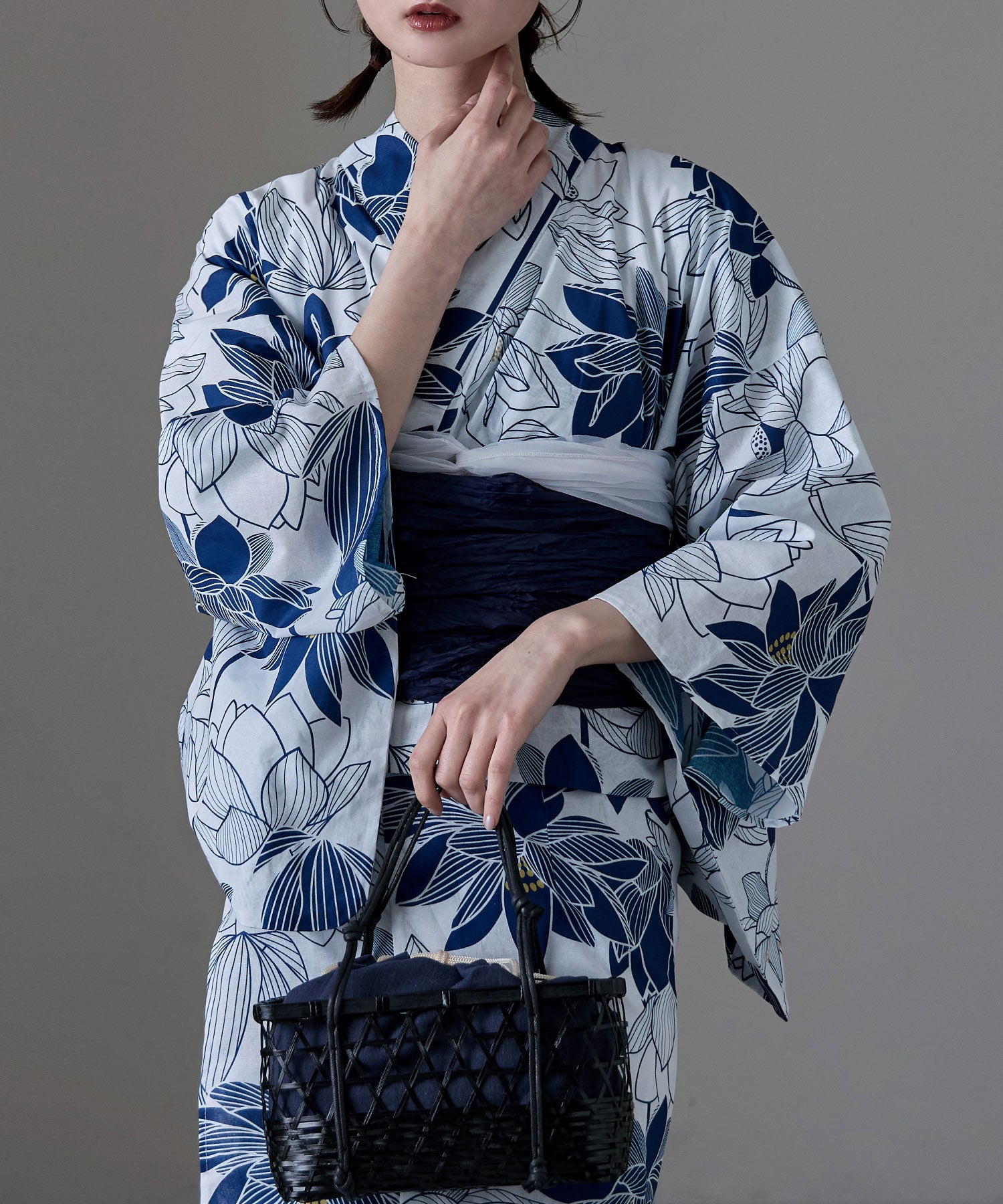 セパレート綿浴衣 2点セット｜セパレート浴衣セット - asaka