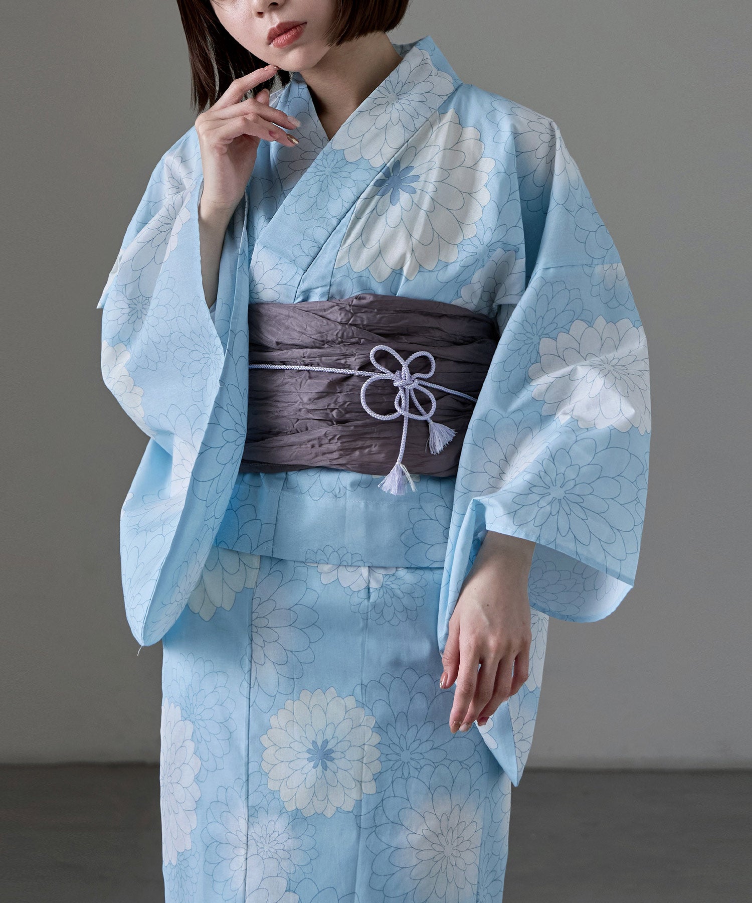 asaka 二部式浴衣 セパレート式綿浴衣 2点セット asaka 浴衣 浴衣セット セパレート 着付けのいらない二部式浴衣＋帯 2