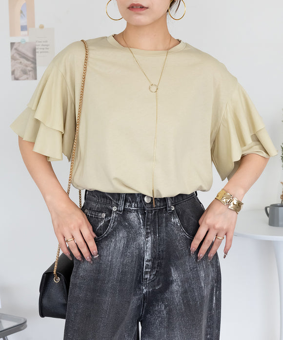{"color":"\u30d9\u30fc\u30b8\u30e5","info":"model\uff1aH160cm size\uff1aM-L"}